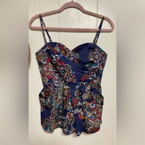 Anthropologie Fei Primula Corset Peplum Top Size 6